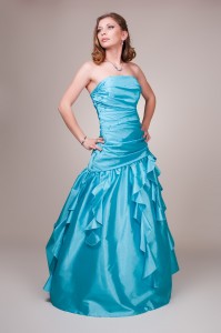 Blue evening dress