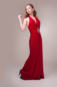 Evening red dress